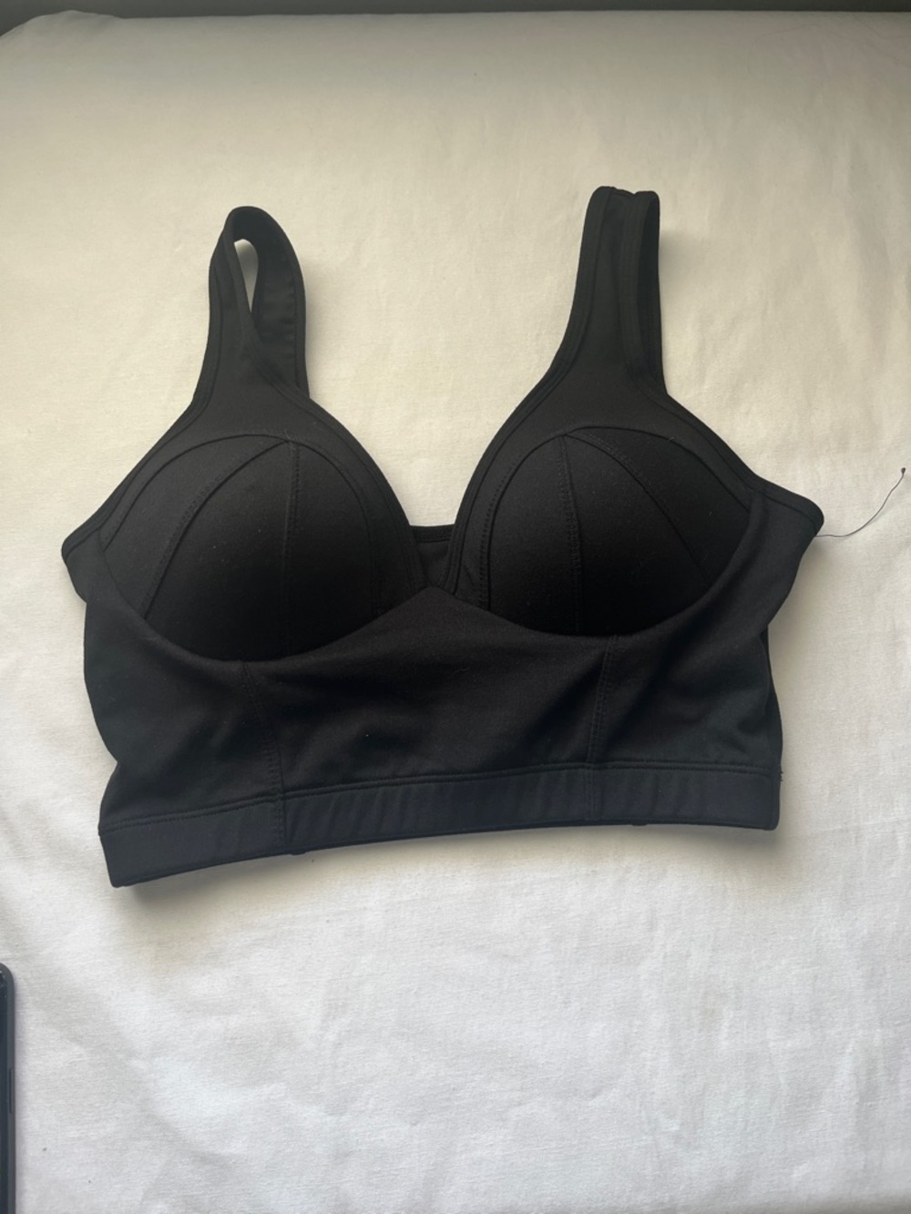 Mono B Black Longline Padded Sports Bra - NWOT